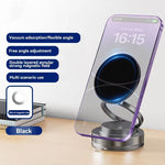 Strong Magnetic Phone Holder Foldable Design 360° Adjustable Vacuum Car Mount for Car Desk Bathroom Magnetic Bracket