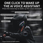 Coralme Y10 Motorcycle Helmet Bluetooth Headset Wireless Headset AI Voice Assistant Motorcycle Helmet Headset Split Installation Bluetooth Headset