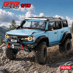 HB Toys R1001-B-R1016-B RTR 1/10 2.4G 4WD Brushless RC Car Rock Crawler Off-Road Climbing Truck Hobbwing ESC with Winch Diffs Lock Two Speed LED Light Straight Axle Metal Beam Full Proportional Remote Control Vehicles Models Toys