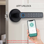 LinkMejor Tuya Biometric Smart Door Lock Electronic Digital Lock Password Fingerprint Keyless Entry Security Door Lock for Home