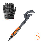 Adjustable Ratchet Wrench High Carbon Steel Multi Functional Self Locking Dual Sided Teeth Design Repair Tool Anti Corrosion Comfortable TPR Handle Large Small Sizes Versatile Wrench
