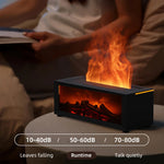 Kinscoter Fireplace Air Humidifier Waterless 150ml Water Tank Auto-Off Aroma Essential Oil Diffuser with LED Light & Remote Control for Home Gift