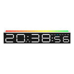 LinkMejor Light Table Clock LED Alarm Clock Speaker Display Colorful 3 Levels Brightness Dual Mode LED Lamp Strip Rhythm Pickup Design for Home Desktop