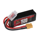 LinkMejor 3S 11.4V 1500mAh 60C 17.1Wh LiPo Battery XT60 Plug for RC Drone FPV Racing