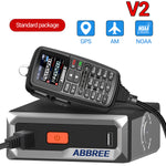 LinkMejor AR-7600 V2 30W GPS Dual Band Walkie Talkie with NOAA Weather Alert Air Band Receive DTMF 500 Channels Long Range Wireless Copy Frequency Mobile Ham Radio for Car Vehicle