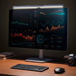 LinkMejor Asymmetric Light Source Magnetic Monitor Light Bar Desk Lamp Stepless Touch Dimming USB Hanging Light LED Monitor Light Reading Light for Learning Work