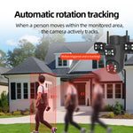 6MP 3-Lens Ultra HD Solar Powered WIFI Security Camera 360° Pan Tilt Full Color Night Vision Motion Tracking Two Way Audio App Controlled Surveillance System