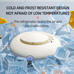 Household Refrigerator Deodorizing Sterilizing Air Purifier 18650mAh 3 Mode Adjustment Intelligent Ozone Deodorizer Fresh-Keeping Sterilization Deodorizer