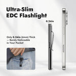 LinkMejor T7 Pro 470LM Portable LED Flashlight With Ruler Outdoor Rechargeable Waterproof IP44 Magnetic Grip Multi-Function Work Light