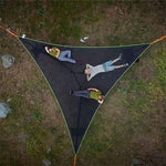 Xmund Portable Triangle Hammock with Storage Bag Outdoor Hanging Bed Anti-Rollover Camping Triangle Bed Double Park Camping Equipment