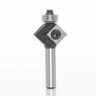 1/4 Inch 6mm 8mm Shank 45° Bevel Chamfer Milling Cutter Router Bit Tungsten Carbide HRC93 Precision Tool Double Blade