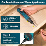 65 in 1 Mini Electric Screwdriver Set 4V Cordless Rotary Tool Cardboard Cutter DIY Tool Kit Light Duty Home Repairs