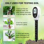 SGS10 Soil Tester  Digital LCD Display High Precision Double Needle Measures Moisture Temperature for Garden Greenhouse Indoor Plants Accurate Soil Health Testing