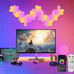 [EU Direct] Elfeland 9Pack RGBIC Puzzle Quantum Light Panels DIY Splicing Wall Lights with Music Sync APP & Remote Control Gaming Atmosphere Lamp