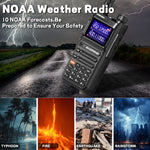LinkMejor UV-26 10W High Power Walkie Talkie Handheld Two Way Radio Long Range Multi Band NOAA Weather Alert 999 Channels Rechargeable Battery Type-C Charging Wireless Frequency Copy Transceiver Radio