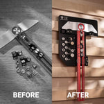 LinkMejor Ruler Stand For Hooked On Wood MT-2465 PRO Scriber Sturdy Acrylic/Bakelite Wall-mounted For Easy Storage