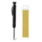 Solid Carpenter Pencil With Multi Colors Refill Joiner Marker Woodworking Pencil Marking Tool Built-In Sharpener
