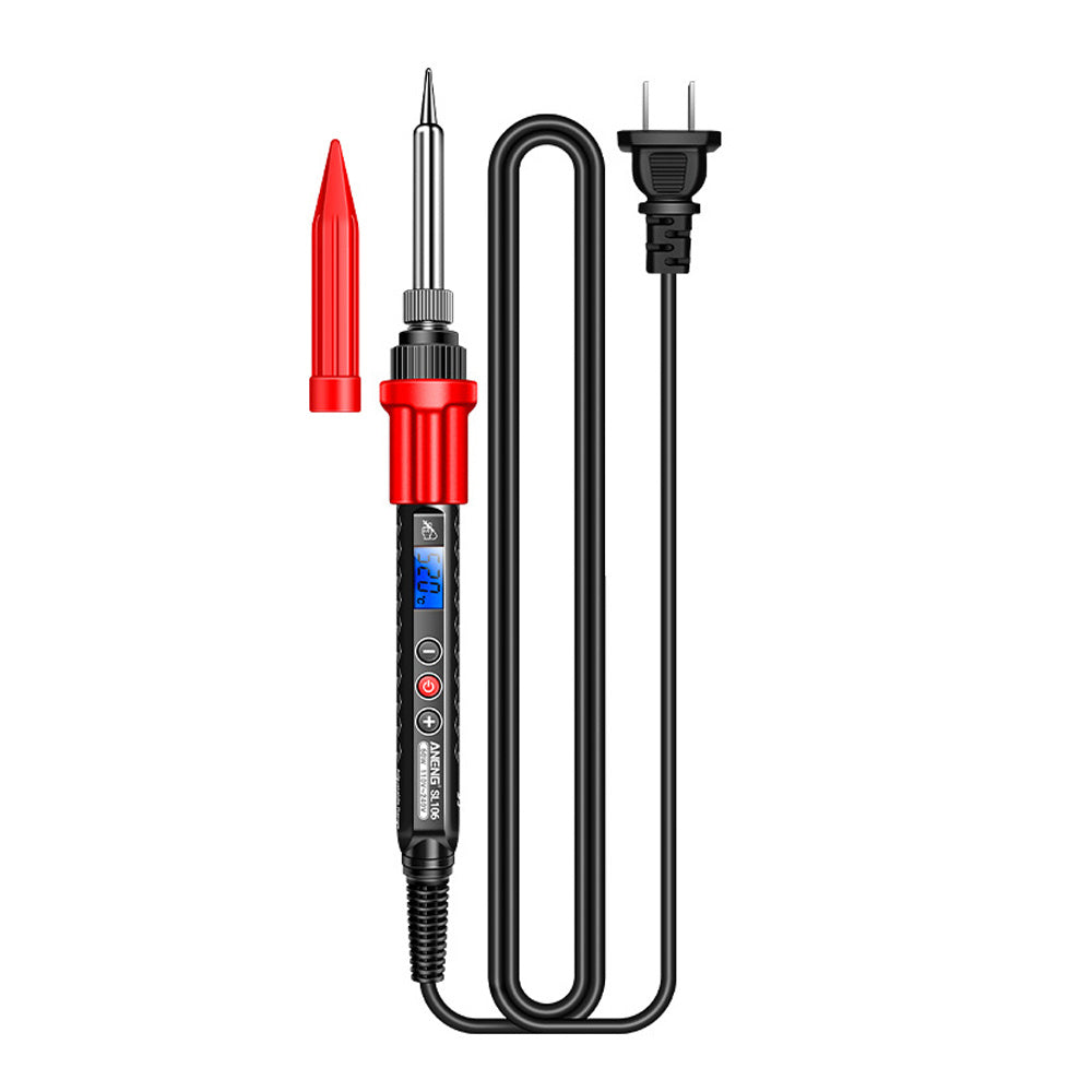 LinkMejor SL106 Electric Soldering Iron 60W Adjustable Temperature 180℃-520℃ Digital Display Ceramic Heating Core 110V/220V