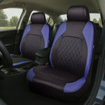 4Pcs/Set Luxury PU Leather Car Seat Covers Full Set Non-Slip Universal Fit for Cars Trucks SUVs Airbag Compatible Black Blue Red Seat Protectors