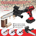 Portable Woodworking Conversion Kit 4 Inch Cutting Tool Chainsaw Adapter for Electric Drill with High Precision