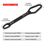 8-22mm 145mm/160mm Universal Torx Wrench Board Adjustable Double-head Torx Spanner Self-tightening Glasses Wrench Multi-purpose Hand Tool Auto Repair Mechanical