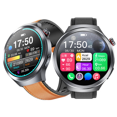 ET475 1.73-inch AMOLED Display ECG Micro Examination NFC Alipay AI Diagnosis bluetooth Call Heart Rate Blood Pressure Blood Oxygen Monitor Sleep Monitoring Non-invasive Blood Glucose Measurement BMI Women's Health SOS Emergency Call IP68 Smart Watch