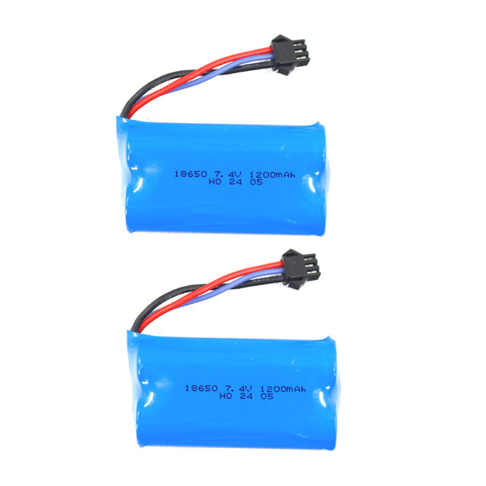 LinkMejor Power 7.4V 1200mAh 15C 2S Battery With SM3P Plug for RC Car