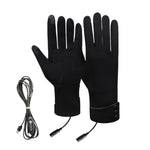 LinkMejor USB Heated Gloves 3-Level Adjustable Temperature Thermal Windproof Touchscreen Cycling Winter Gloves for Outdoor Snowboarding Camping Fishing