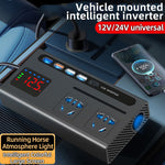 Car Power Inverter with Type-C Charger Car Inverter Charger Type-C Mobile Phone Fast Charging 12V 24V To 110V 220V Power Converter