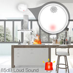 MOES Tuya ZigBe Smart Wireless Smoke Detector Fire 85dB Sound Alarm Siren Sensor Smart Safety Protection Home Kitchen Fire App Alert