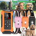 LinkMejor Dog Training Collar with LCD Display 4000FT Remote Range IP67 Waterproof Collar with Flashlight Security Keypad Lock PC-32