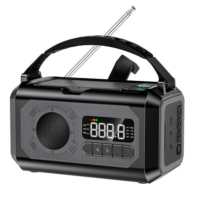 H17 Multifunctional Emergency Radio 12000mAh Solar Crank AM FM NOAA Weather Alert Power Bank Flashlight Compass SOS Survival Gear for Outdoor Camping Power Outage Emergency Kit