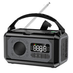 H17 Multifunctional Emergency Radio 12000mAh Solar Crank AM FM NOAA Weather Alert Power Bank Flashlight Compass SOS Survival Gear for Outdoor Camping Power Outage Emergency Kit