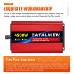 LinkMejor Pure Sine Wave Power Inverter 4500W Peak Pure Sine Wave 12V 24V to 110-220V 1500W Outdoor Camping Inverter Overload Protection