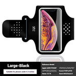 6.5'' Running Arm Bag Sports Waterproof Sweatproof Touch Screen Night Reflective Phone Bag for Outdoor Riding Hiking Fitness