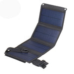 IPRee Foldable Solar Panel Drop-resistant USB Solar Panel Cells for Outdoor Activities Emergency Mobile Phone Power Battery Cells for Car Boat Caravan Camp