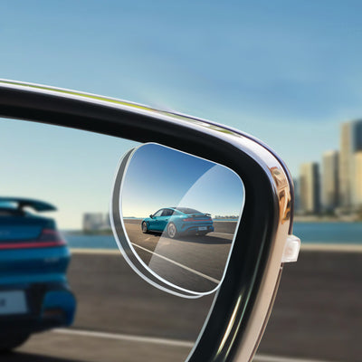 Car Rearview Mirror 360° Car Blind Spot Mirror Glass Car Small Round Mirror Ultra-Clear Wide-View Reversing Auxiliary Mirror