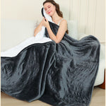 80x140cm Electric Blanket Flannel Blanket Mattress Winter Machine Washable Temperature Control Warmer Heated Throw Blanket