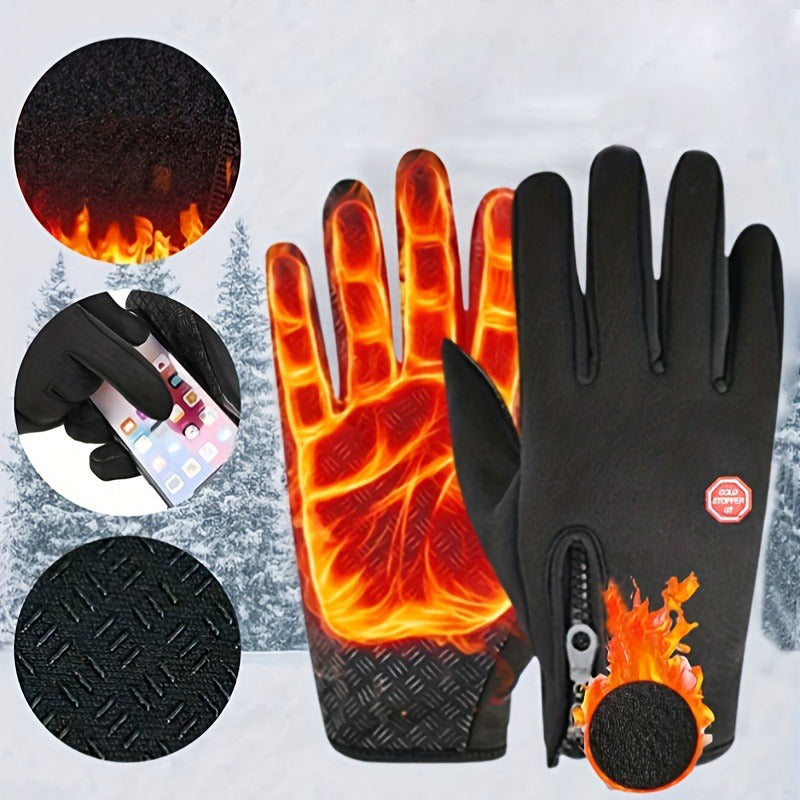 LinkMejor Winter Touchscreen Gloves USB Heated Gloves Men Women Warm Gloves Waterproof Windproof For Outdoor Winter Activities