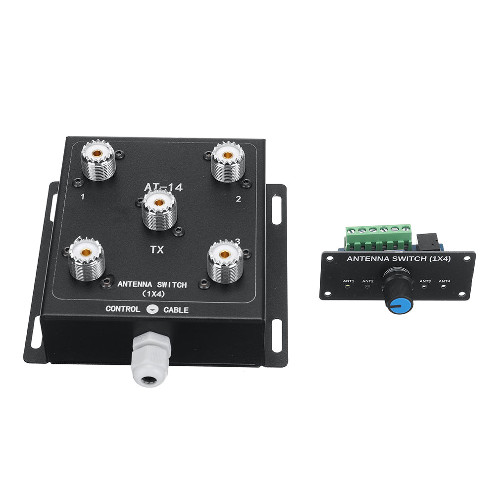 AT-14 4-Way Coax Remote Antenna Switch Convenient Switching 1.8MHz-60MHz 500W PEP