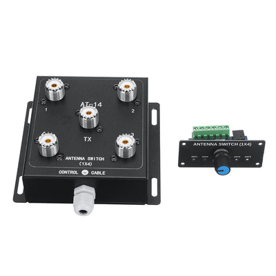 AT-14 4-Way Coax Remote Antenna Switch Convenient Switching 1.8MHz-60MHz 500W PEP
