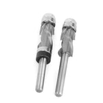LinkMejor 1/4" Shank Woodworking Solid Carbide CNC Router Bit  Spiral Compression Top Bearing Flush Router Bit Ideal for Carving Trimming Milling
