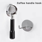 Comfook Adhesive Wall-Mounted Portafilter Holder Hook Coffee Handle Hook 304 Stainless Steel Mini Wall Hook Compatible with 51~58mm Portafilter