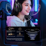 LENOVO EH140 RGB Game Headset Wireless bluetooth Headphone 40mm Speaker 720° Dynamic Spatial Sound ENC Call Noise Cancelling Low Delay Support 3.5mm Audio Headphones