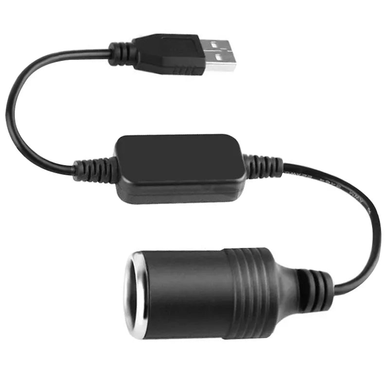 5V 2A USB To 12V Car Connection Cable Socket USB Male to Female Car Connection Cable Adapter Converter Fo Electronic Driving Recorder