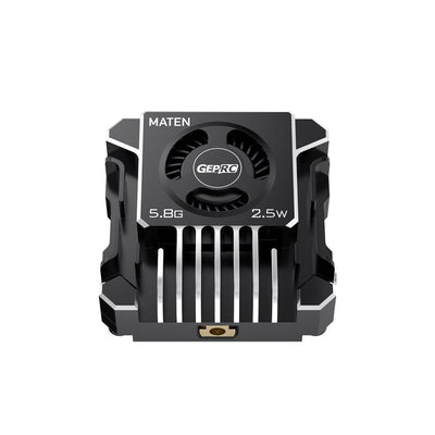 GEPRC MATEN 2.5W VTX PRO 5.8GHz 48CH FPV Transmitter Support Pit/25/200/600/1600/2500mW, IRC Tramp, Built-in Mic, Active Fan, CNC Aluminum, MMCX, 7-36V, 5V 600mA Out, 20×20/30.5×30.5mm, 17g for Long-Range Drone