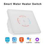 DS-107NWN Tuya Smart WiFi Water Heater Switch 16A 3500W Energy Monitoring Timer Touch Control Works with Alexa Google Home Tuya Smart Life