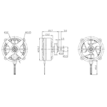 Racerstar BR2304 1850KV 2-3S Brushless Motor For RC Airplane Model