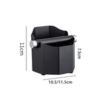 Comfook Metal Compact Coffee Espresso Knock Box Coffee Waste Bin Espresso Puck Bin Espresso Grounds Bin with Silicone Knock Bar