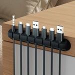 Cable Organizer Management Wire Holder Flexible USB Cable Winder Tidy Silicone Clips for Mouse Keyboard Earphone Protector